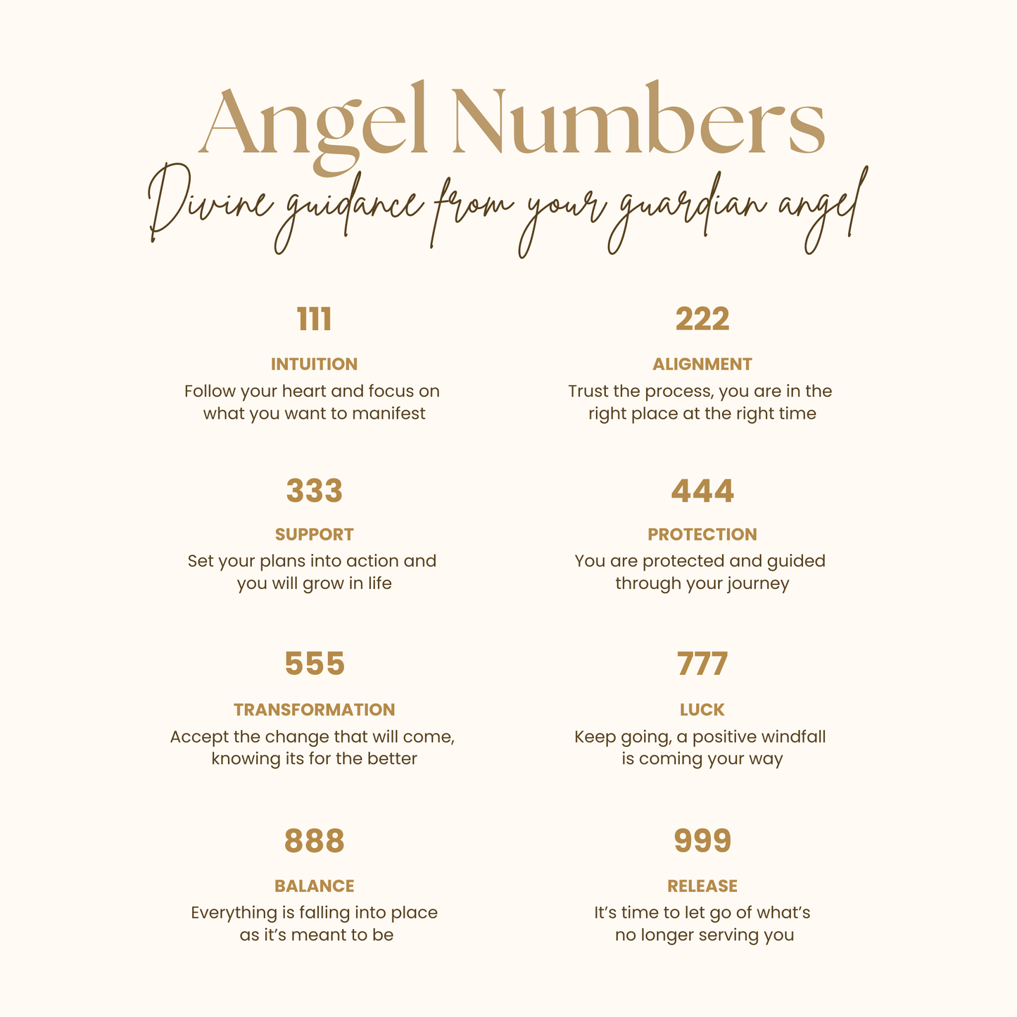 18K Gold PVD Stainless Steel Angel Number Necklace / CHN0045