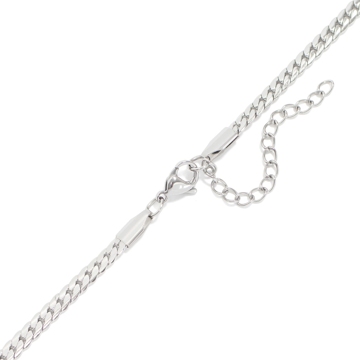 18K Gold PVD Stainless Steel Curb Chain Charm Holder Necklace / CHN0102
