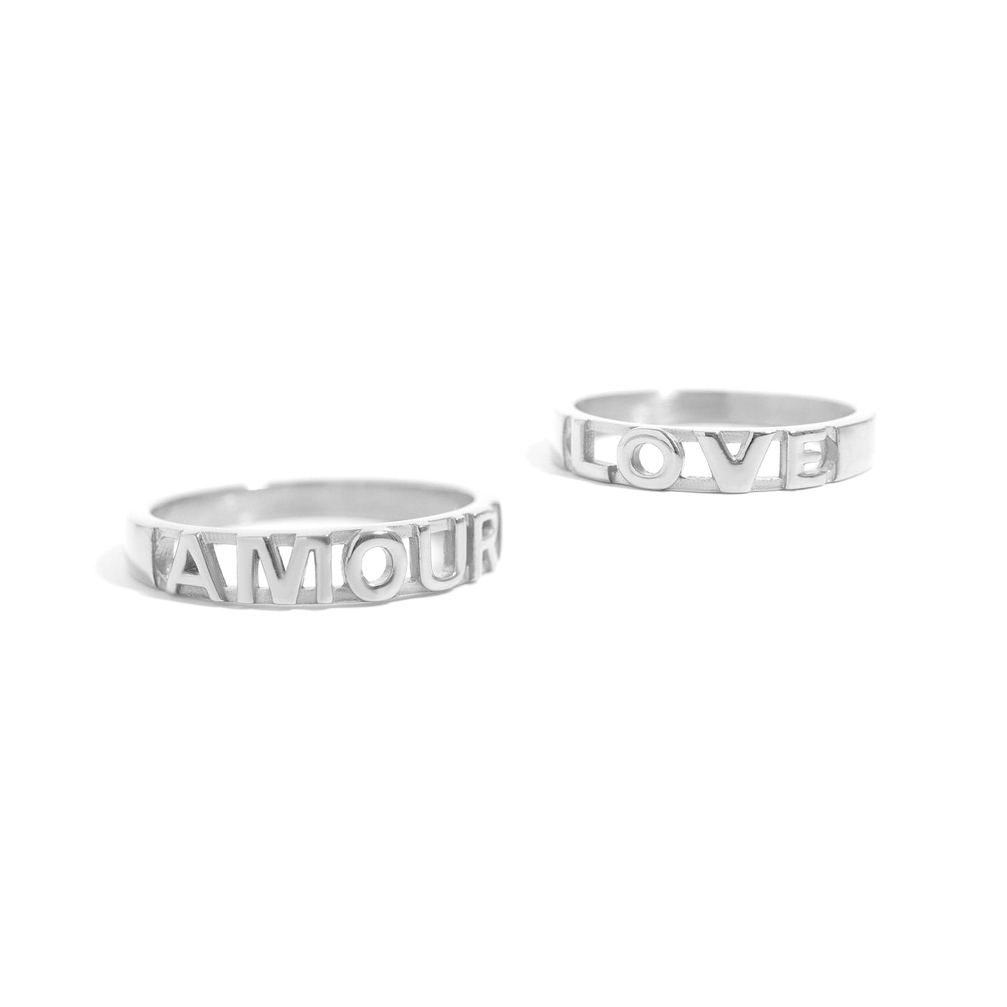 18K Gold PVD Stainless Steel Love Stacking Ring / KSS0010