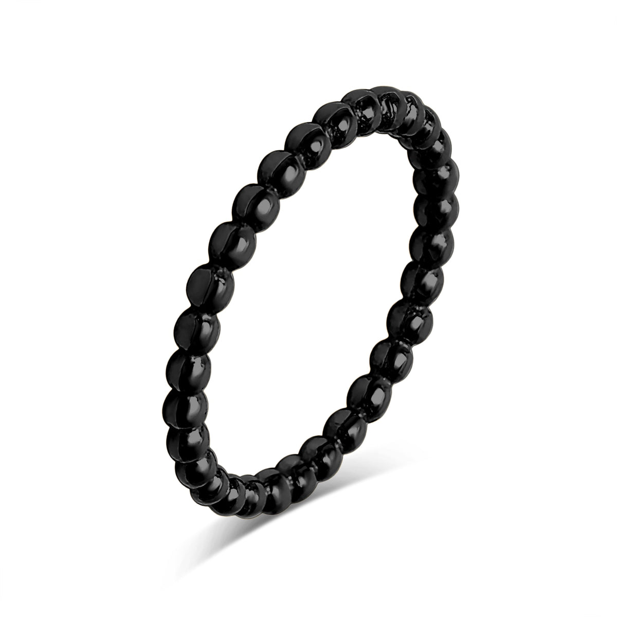 18K Gold PVD Stainless Steel Beaded Stacking Ring / CSR0004
