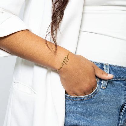 18K Gold PVD Stainless Steel Angel Number Bracelet / BRJ1003