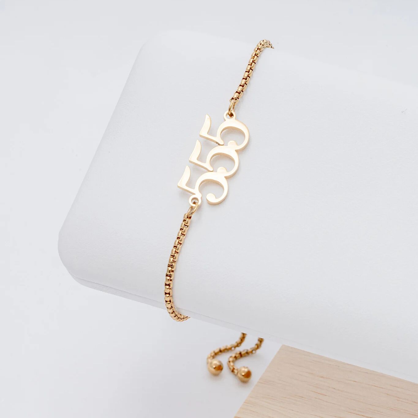 18K Gold PVD Stainless Steel Angel Number Bracelet / BRJ1003