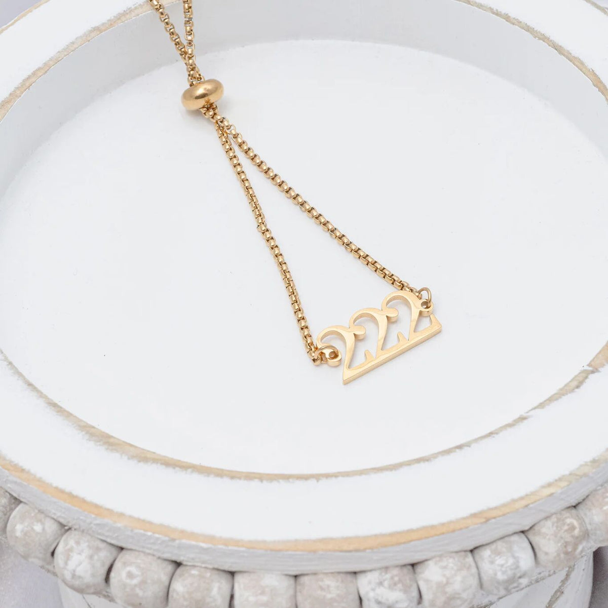 18K Gold PVD Stainless Steel Angel Number Bracelet / BRJ1003