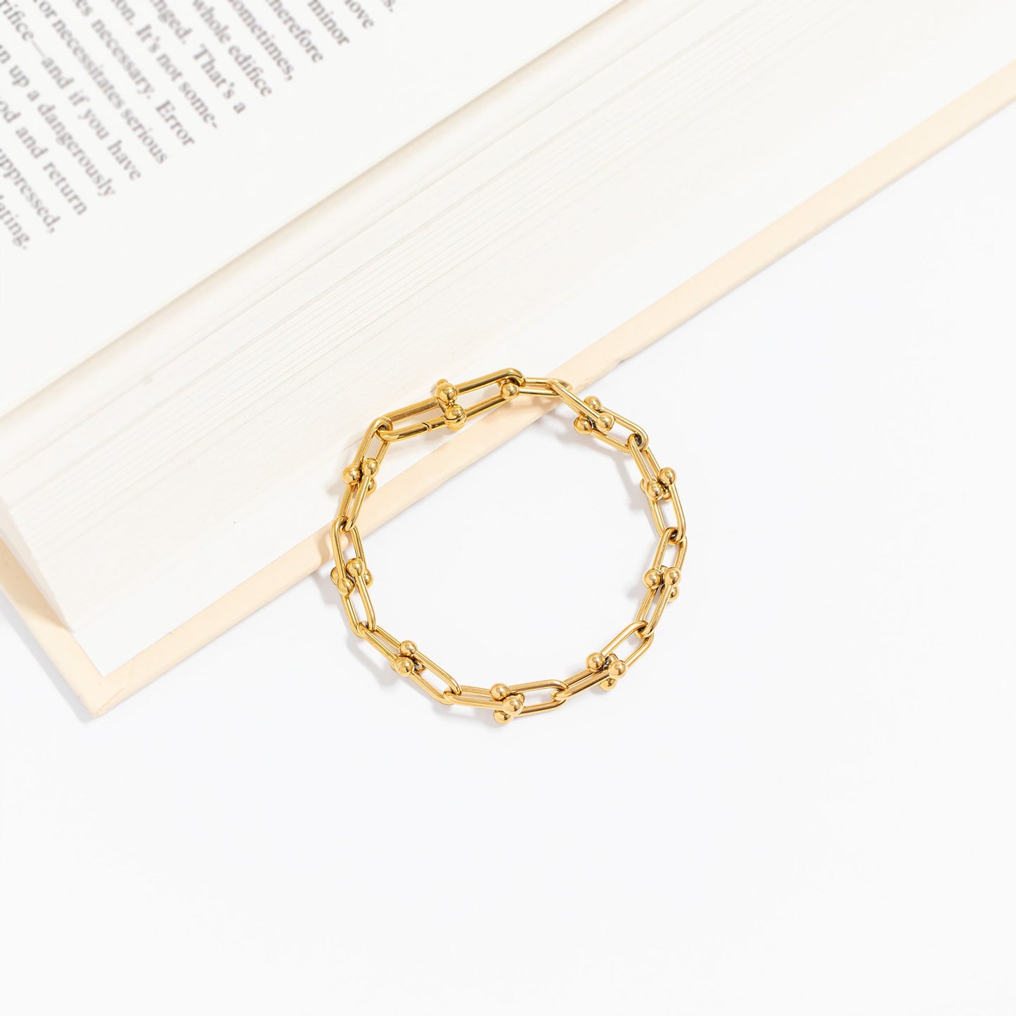 18K Gold PVD Stainless Steel Hardware Bracelet  / BRJ1056
