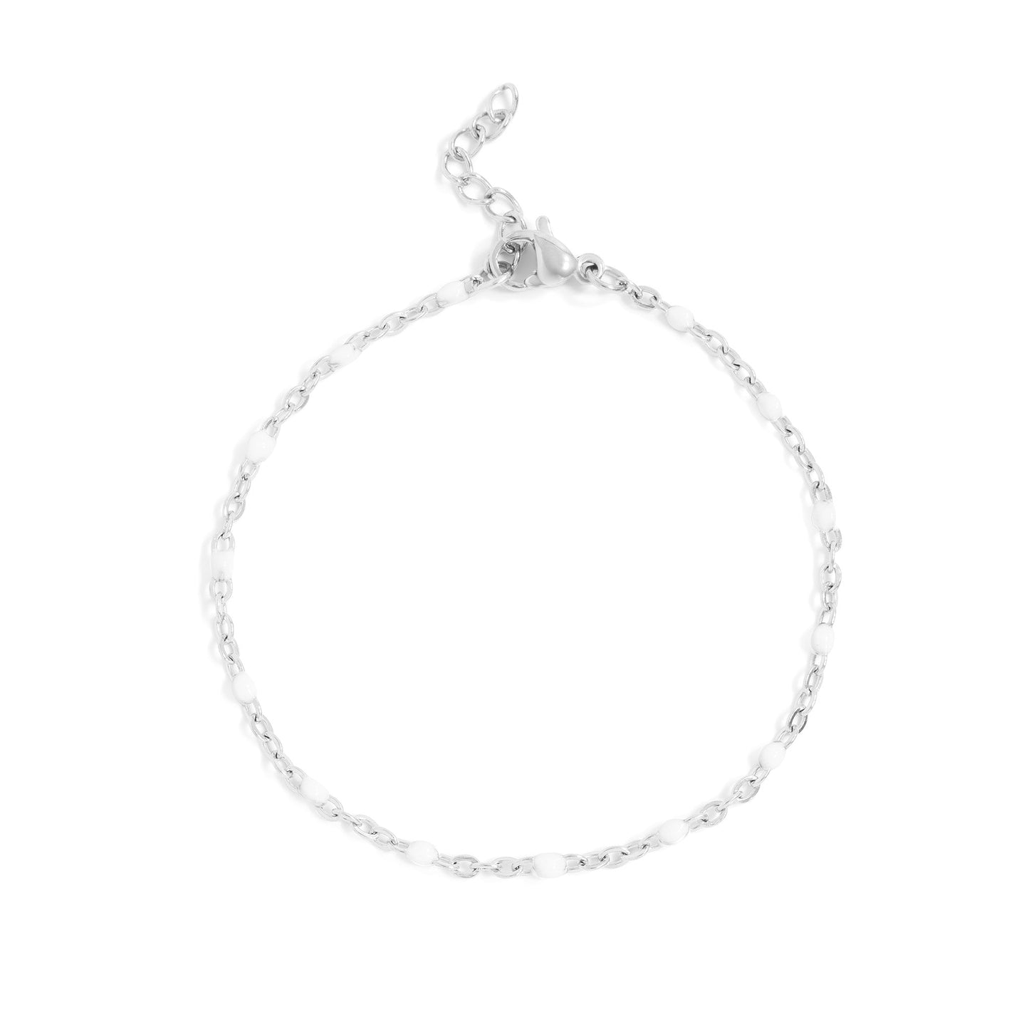 18K Gold PVD Stainless Steel White Confetti Bracelet / BRJ1059