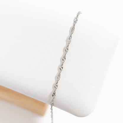18K Gold PVD Stainless Steel Singapore Chain Bracelet / BRJ1064