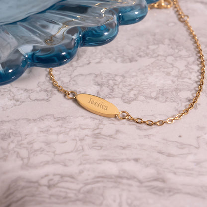 18K Gold PVD Stainless Steel Blank Bracelet / BRJ1076