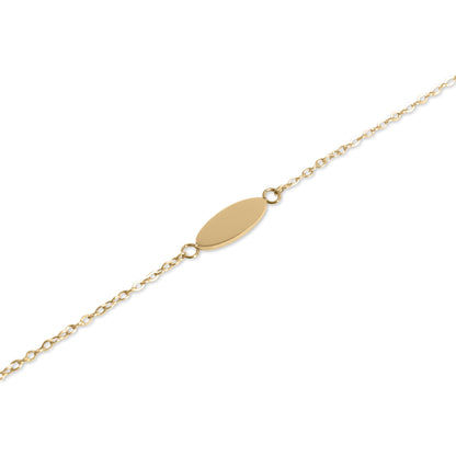 18K Gold PVD Stainless Steel Blank Bracelet / BRJ1076
