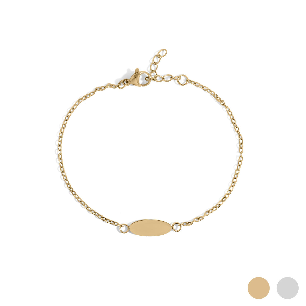18K Gold PVD Stainless Steel Blank Bracelet / BRJ1076
