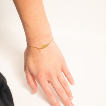 18K Gold PVD Stainless Steel Blank Bracelet / BRJ1076