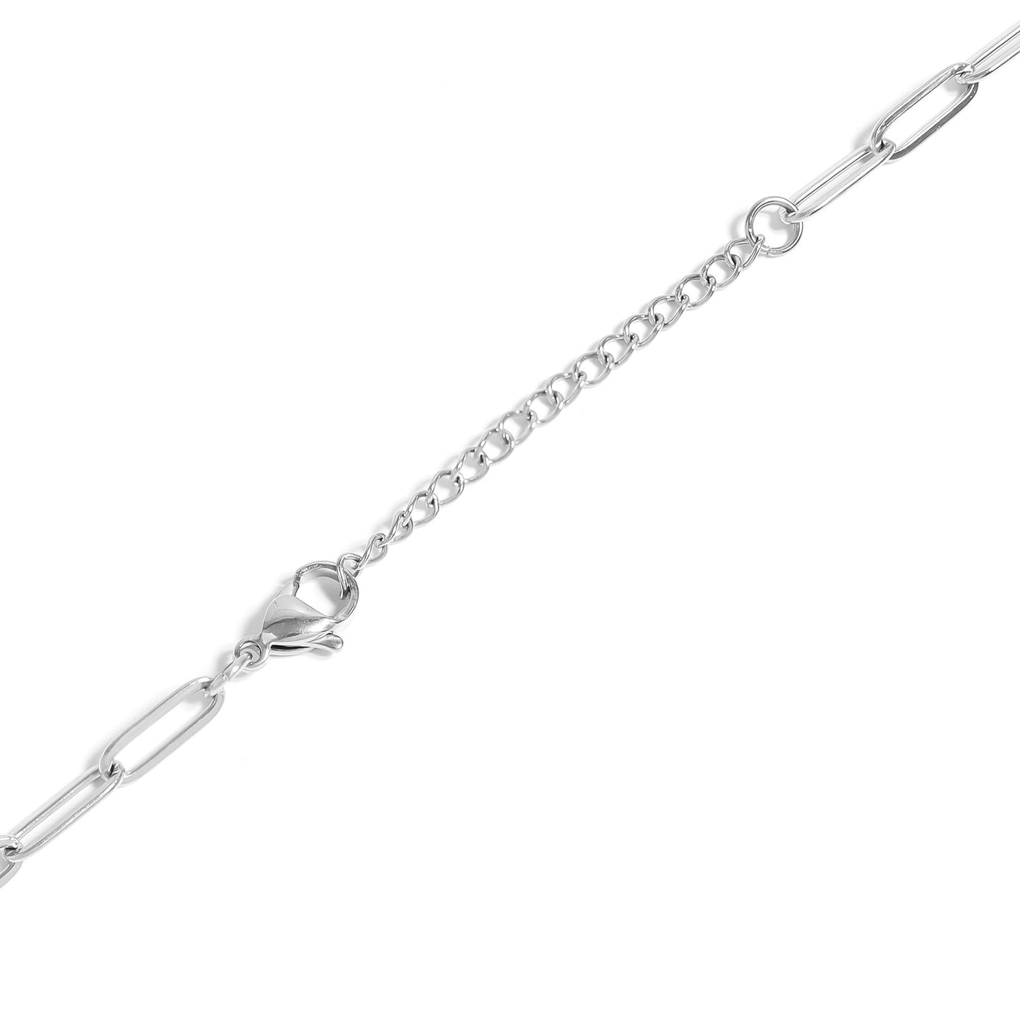 18K Gold PVD Stainless Steel Paperclip Carabiner Charm Holder Necklace / CHN0107