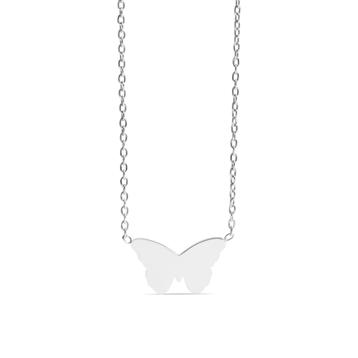18K Gold PVD Stainless Steel Blank Engravable Butterfly Necklace / CHN0084
