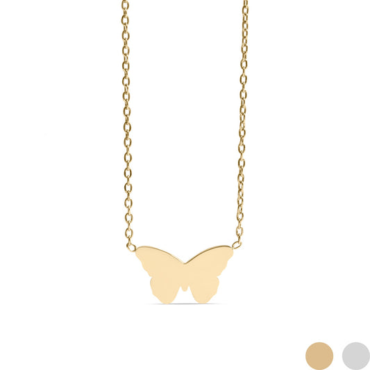 18K Gold PVD Stainless Steel Blank Engravable Butterfly Necklace / CHN0084