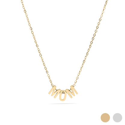 18K Gold PVD Stainless Steel Mom Necklace / CHN0089