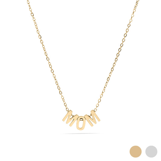18K Gold PVD Stainless Steel Mom Necklace / CHN0089