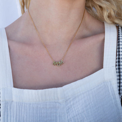 18K Gold PVD Stainless Steel Mom Necklace / CHN0089