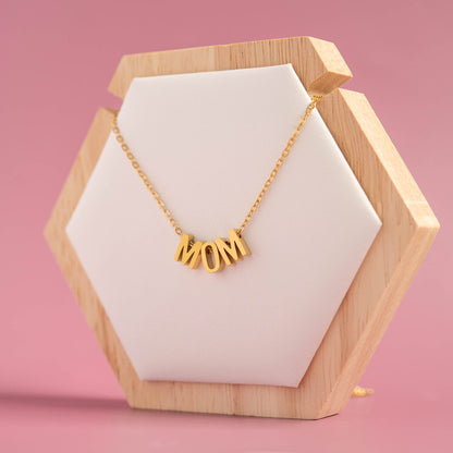 18K Gold PVD Stainless Steel Mom Necklace / CHN0089