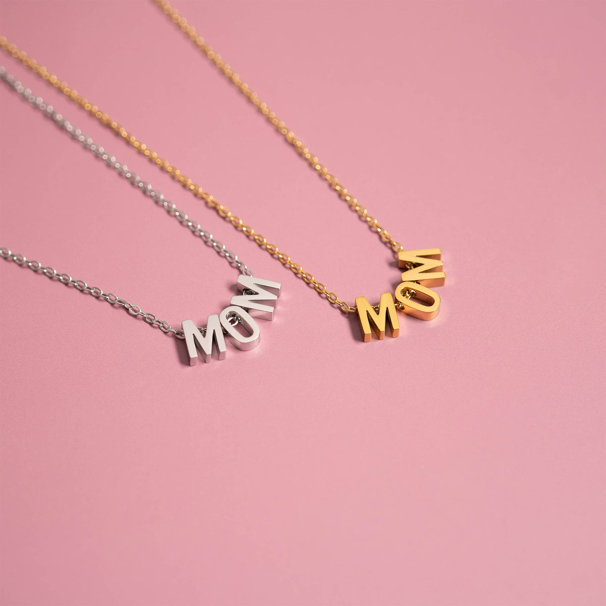 18K Gold PVD Stainless Steel Mom Necklace / CHN0089