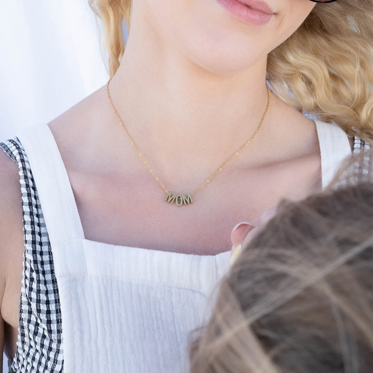 18K Gold PVD Stainless Steel Mom Necklace / CHN0089