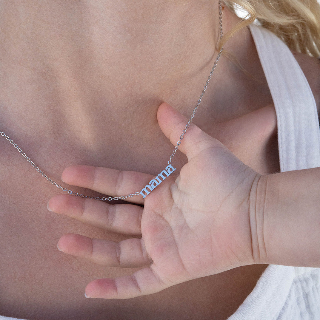 18K Gold PVD Stainless Steel Mama Necklace / CHN0090