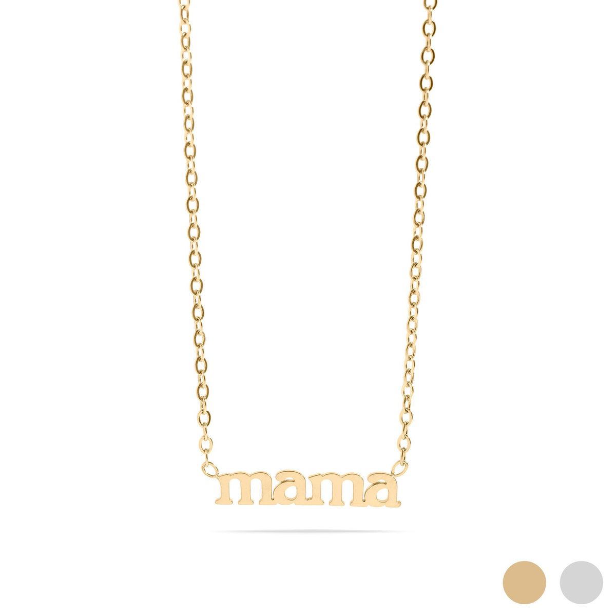 18K Gold PVD Stainless Steel Mama Necklace / CHN0090