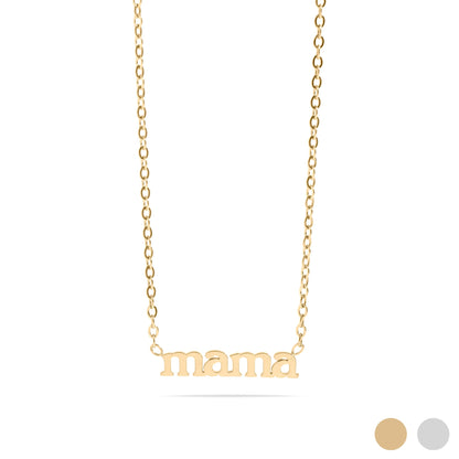 18K Gold PVD Stainless Steel Mama Necklace / CHN0090