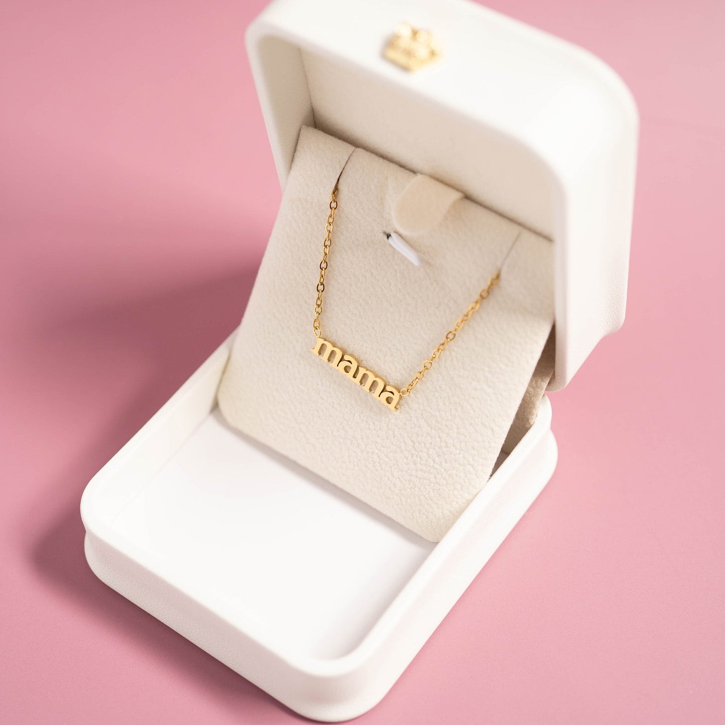 18K Gold PVD Stainless Steel Mama Necklace / CHN0090