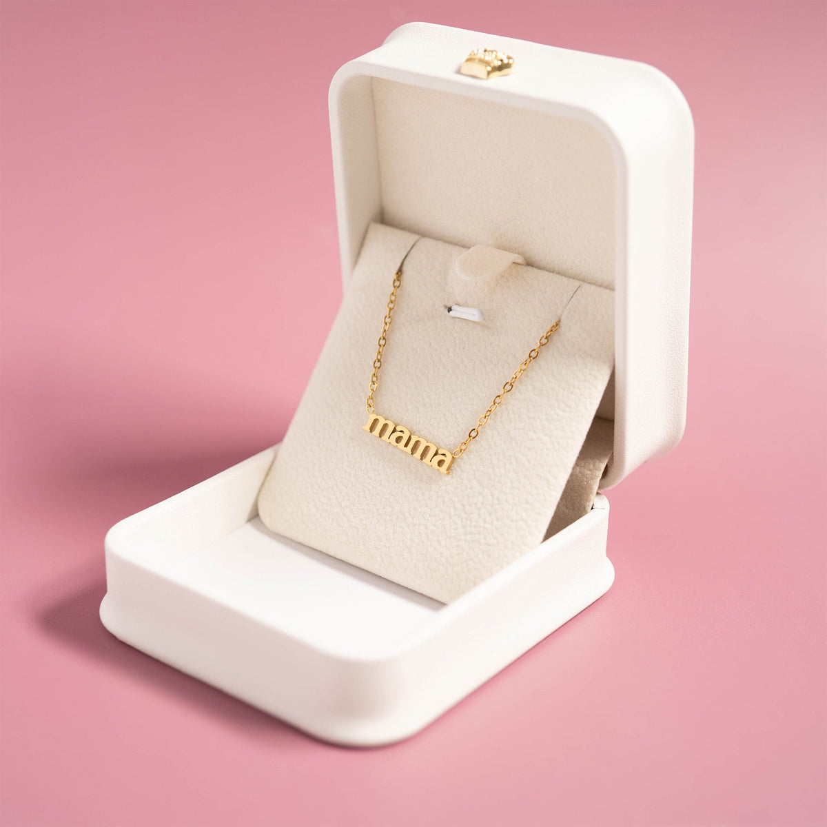 18K Gold PVD Stainless Steel Mama Necklace / CHN0090