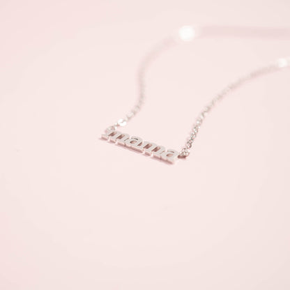 18K Gold PVD Stainless Steel Mama Necklace / CHN0090
