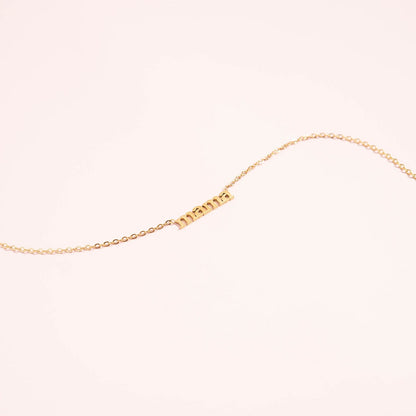 18K Gold PVD Stainless Steel Mama Necklace / CHN0090