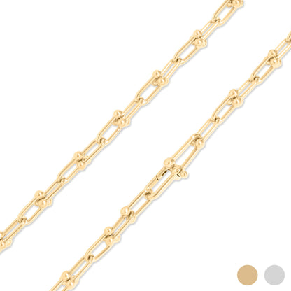 18K Gold PVD Stainless Steel Hardware Necklace / CHN0091