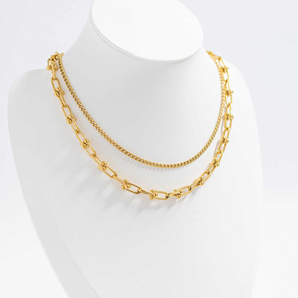 18K Gold PVD Stainless Steel Hardware Necklace / CHN0091
