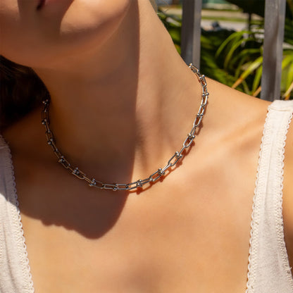 18K Gold PVD Stainless Steel Hardware Necklace / CHN0091