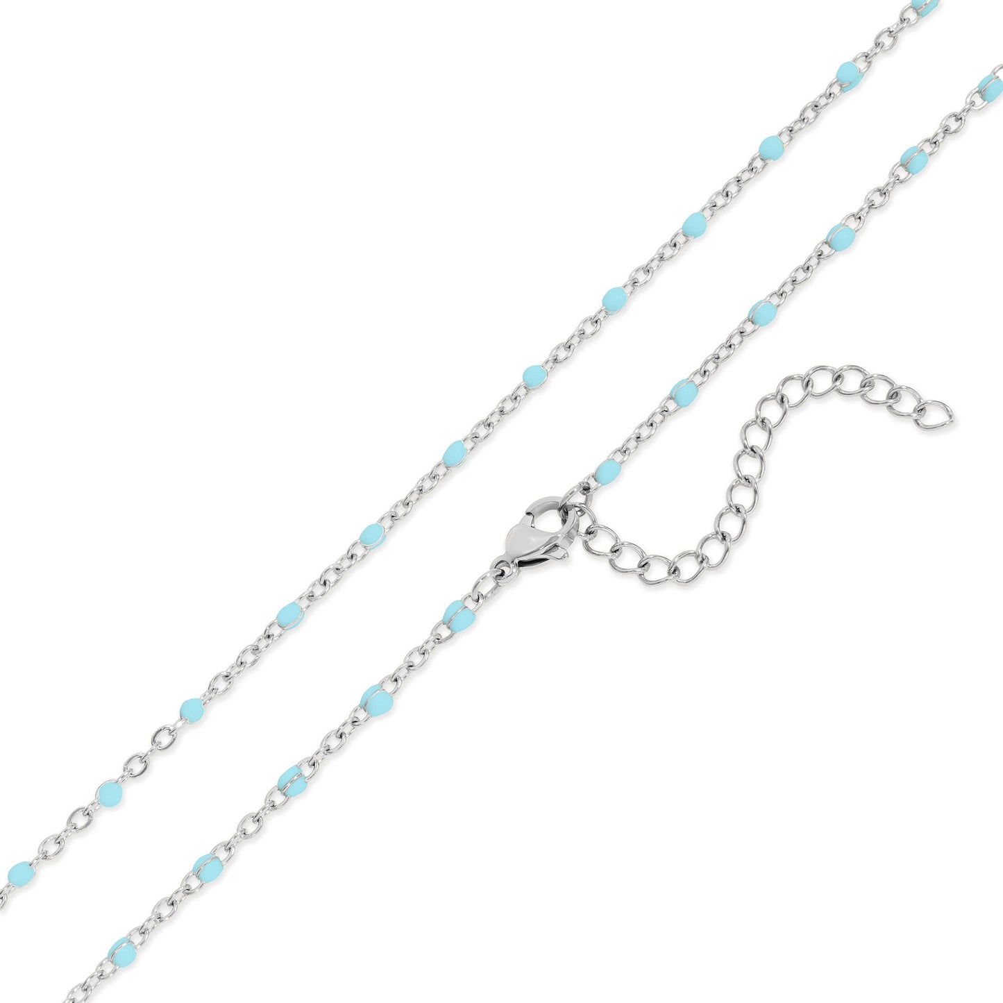 18K Gold Stainless Steel Turquoise Chain Necklace / CHN0094