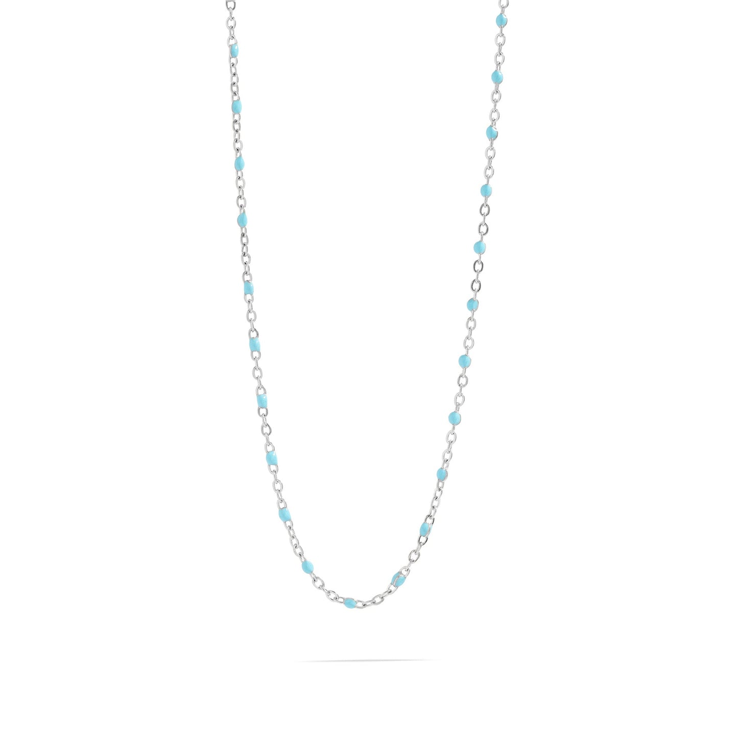 18K Gold Stainless Steel Turquoise Chain Necklace / CHN0094
