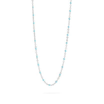 18K Gold Stainless Steel Turquoise Chain Necklace / CHN0094