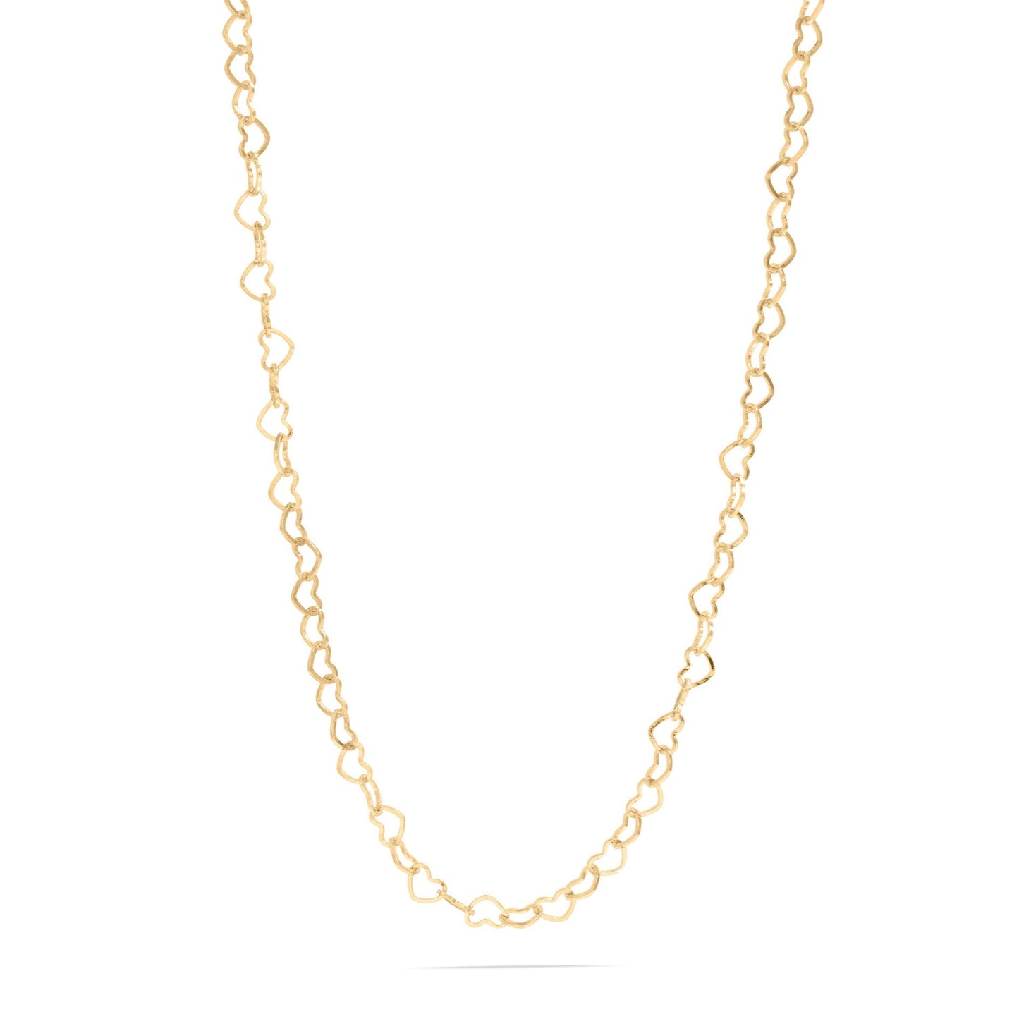 18K Gold PVD Stainless Steel Heart Chain Necklace / CHN0096