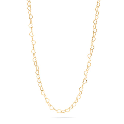 18K Gold PVD Stainless Steel Heart Chain Necklace / CHN0096