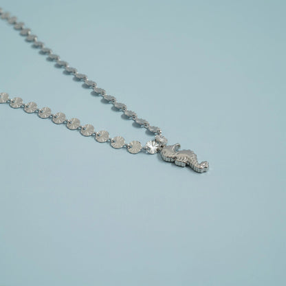18K Gold PVD Stainless Steel Sunburst Chain Necklace / CHN0099
