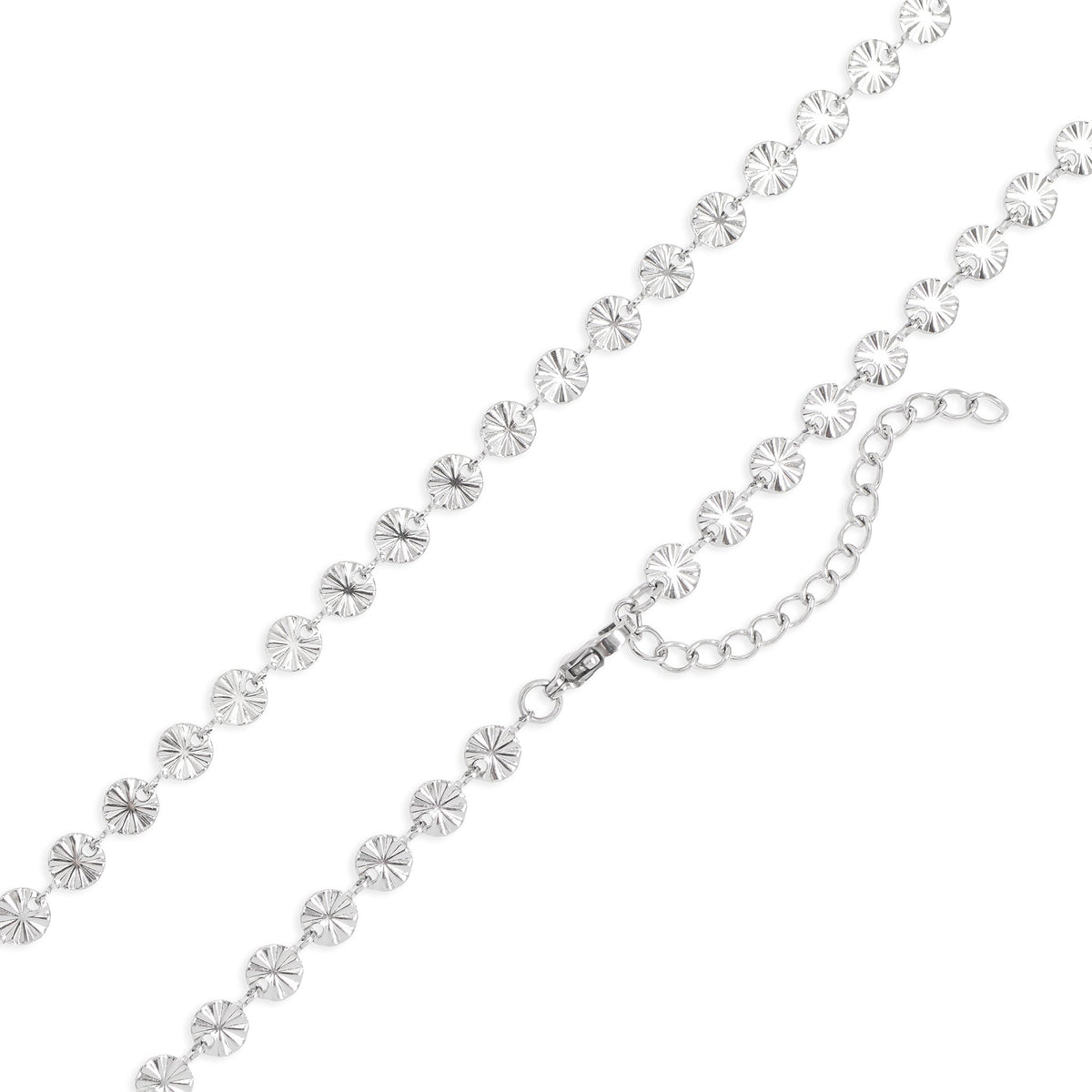 18K Gold PVD Stainless Steel Sunburst Chain Necklace / CHN0099