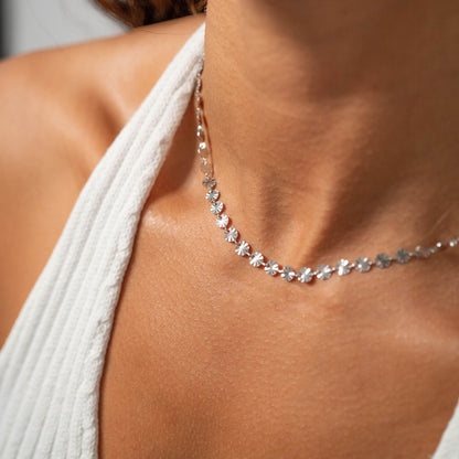 18K Gold PVD Stainless Steel Sunburst Chain Necklace / CHN0099