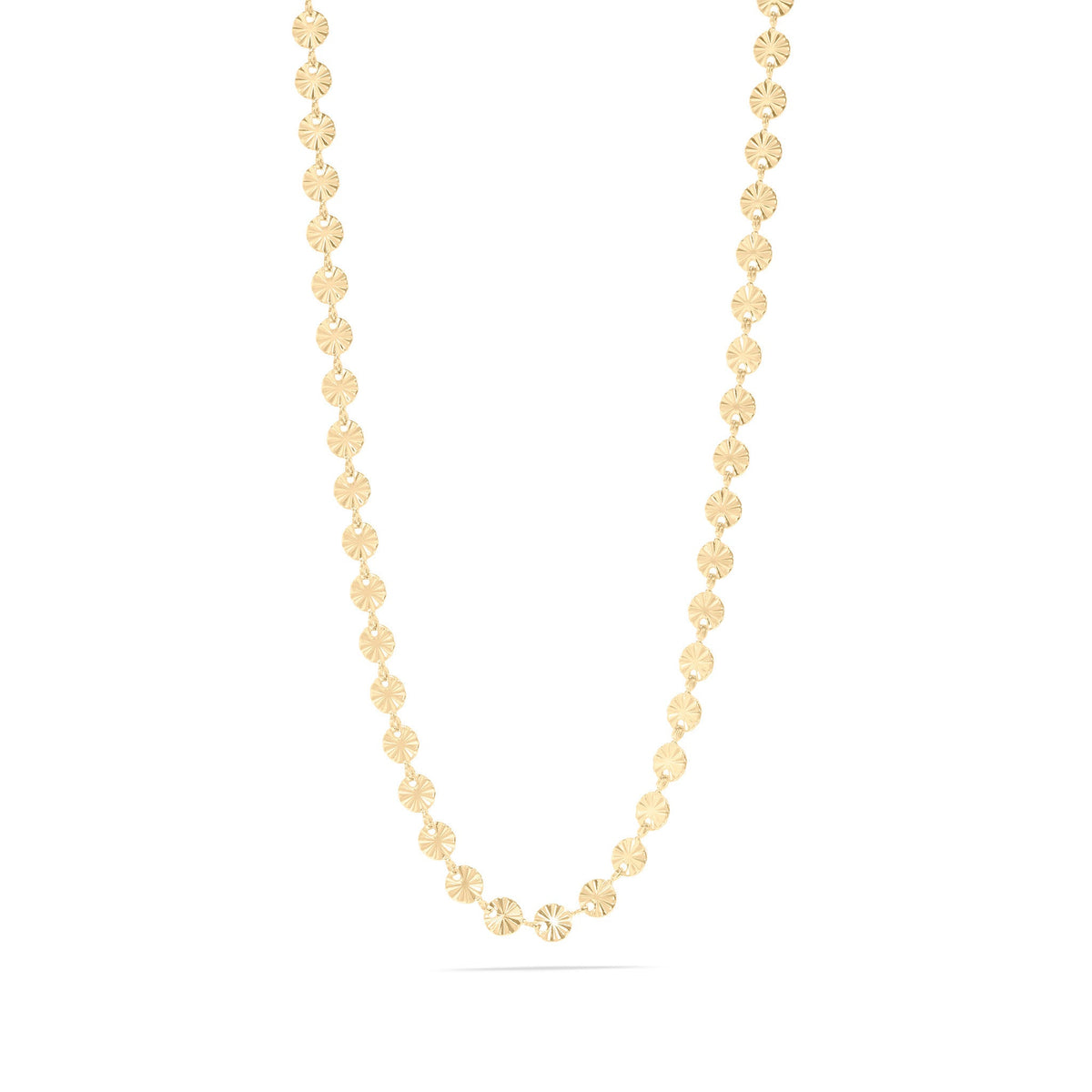 18K Gold PVD Stainless Steel Sunburst Chain Necklace / CHN0099