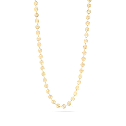 18K Gold PVD Stainless Steel Sunburst Chain Necklace / CHN0099