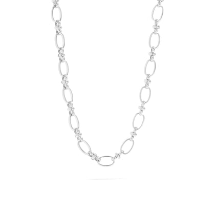 18K Gold PVD Stainless Steel Circle Charm Chain Necklace / CHN0104