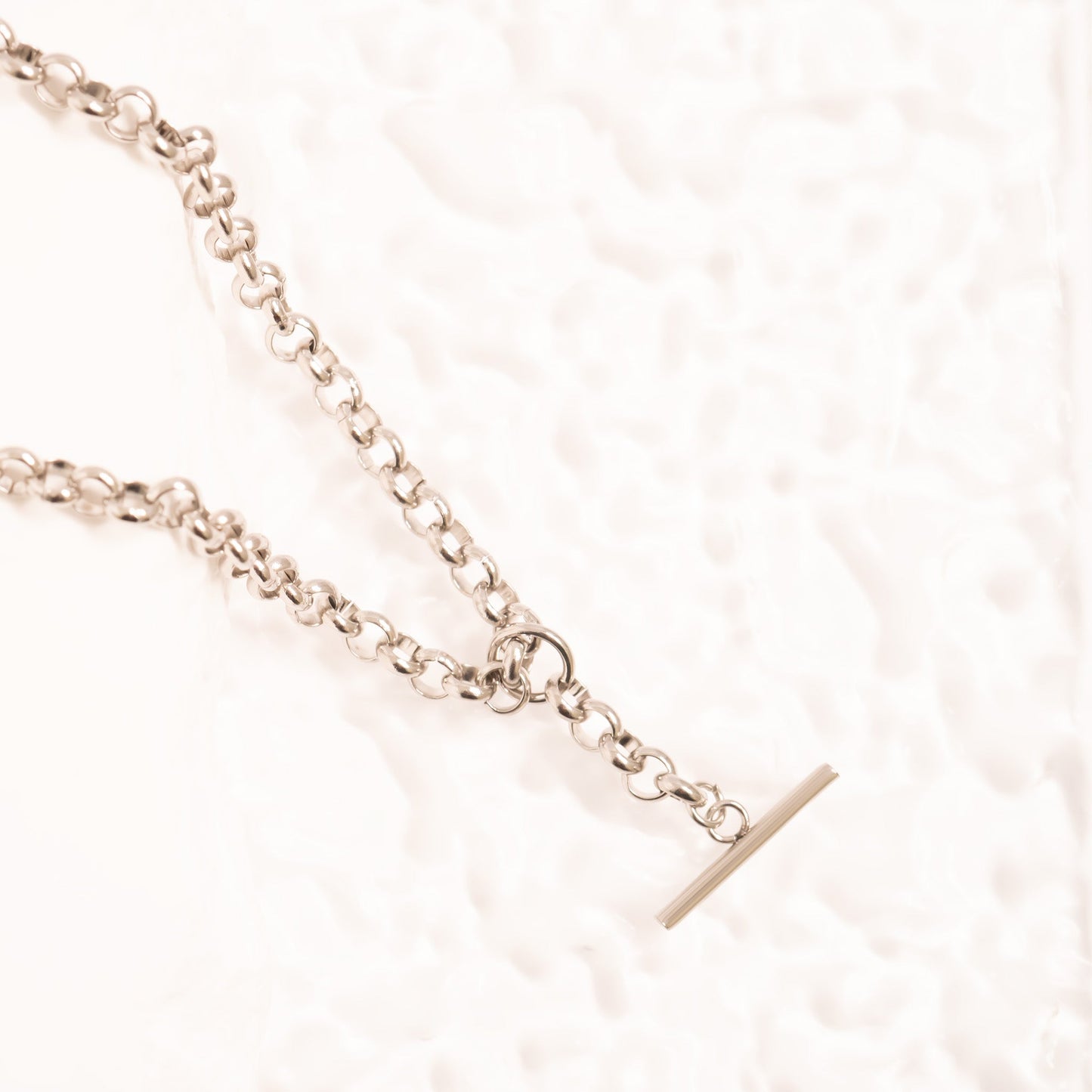 18K Gold PVD Stainless Steel Tbar Necklace / CHN0110