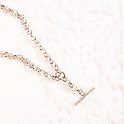 18K Gold PVD Stainless Steel Tbar Necklace / CHN0110