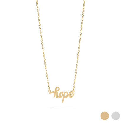 18K Gold PVD Stainless Steel Hope Necklace / CHN0112
