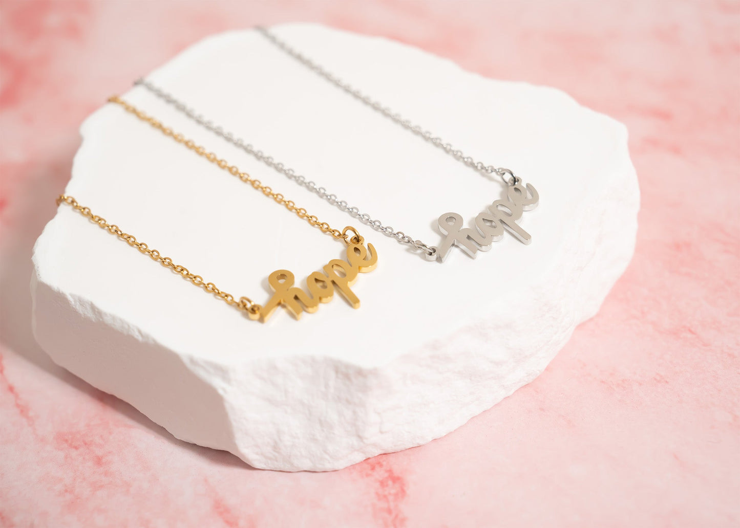 18K Gold PVD Stainless Steel Hope Necklace / CHN0112