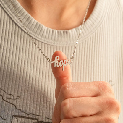18K Gold PVD Stainless Steel Hope Necklace / CHN0112