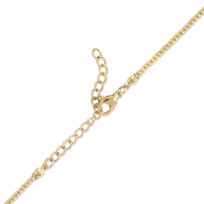 18K Gold PVD Stainless Steel Beaded Necklace / CHN0113